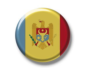 Button badge, flag of Moldova