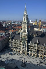 Marienplatz, Mary's Square, New Town Hall, Town Hall tower, Munich, Germany, Europe