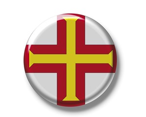 Fototapeta premium Button, flag of Guernsey