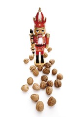 Walnuts with a nutcracker figure