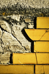 damaged tiles from the wall