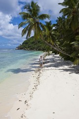 Lonely beach at Anse Baleine, Mahe Island, Seychelles, Indian Ocean, Africa