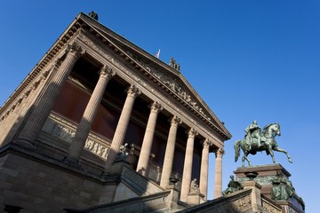 Fototapeta na wymiar View of the Alte Nationalgalerie in Berlin Mitte, Germany, Europe