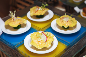 Tasty Cocktail food or appetizer food