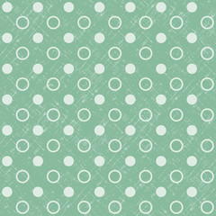 Retro Seamless Polka Dot  Green Background