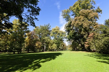 Park on the river Oos, Lichtentaler Allee, Baden-Baden, Baden-Wuerttemberg, Germany, Europe