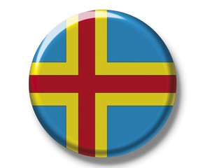 Button, flag of Aland Islands