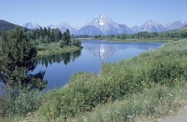 Naklejka premium Oxbow Bend, Grand Teton National Park, Wyoming, USA, North America