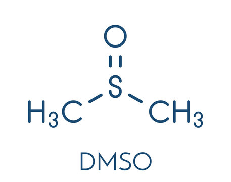 Dimethyl sulfoxide (DMSO solvent molecule). Skeletal formula.