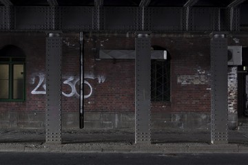 Steel pillars of a bridge, Berlin, Germany, Europe