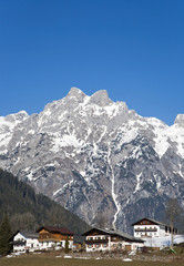 Fototapeta na wymiar Mountain in the Austrian Alps in Werfen, Austria, Europe