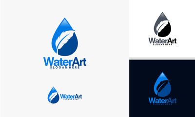 Water Art logo designs vector