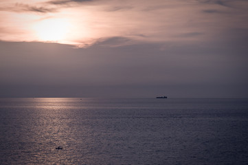 View of the sea sunset