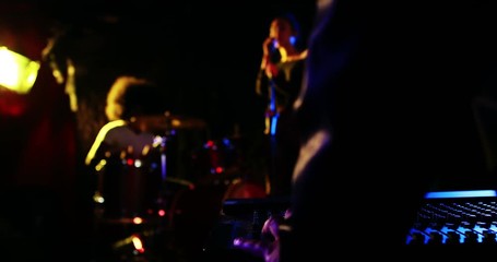 Music band performing on stage 