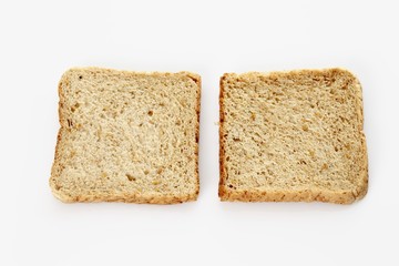 Two slices of whole-grain toast