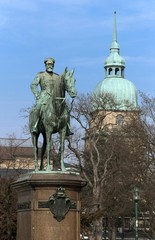 Fototapeta na wymiar Karl Friedrich Wilhelm Ludwig, Grand Duke of Hesse, statue, Darmstadt, Hesse, Germany, Europe