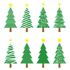 Obraz premium Christmas tree set