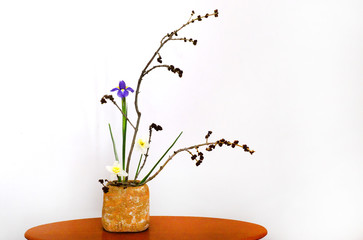 People make ikebana
