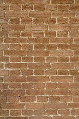 Front view of brick wall
