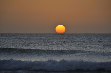 Obraz premium Sunset at the Atlantic Ocean, Canary Islands, Spain, Europe