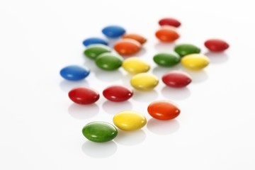 Colourful chocolate beans