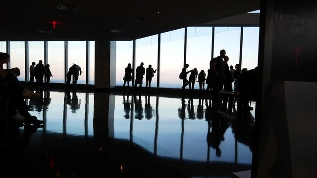 Observatory lights before sunset