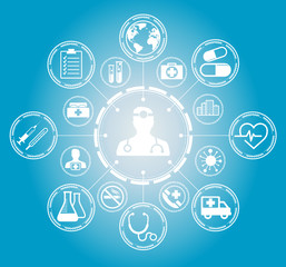 Healthcare modern flat interface vector