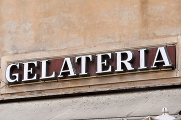 Gelateria, ice cream parlour, Lucca, Tuscany, Italy, Europe
