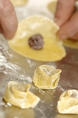 Completion of the production of tortellini