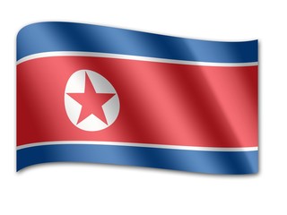 National flag, North Korea, Asia