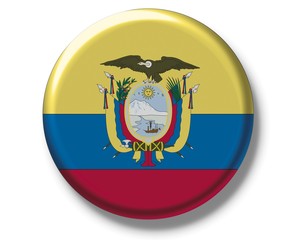Obraz premium Button, flag of Ecuador