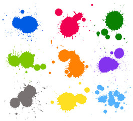 Wallpaper theme with different colors splash on white background