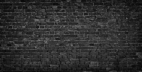 Aluminium Prints Stones dark brick wall as a backdrop. brickwork design element