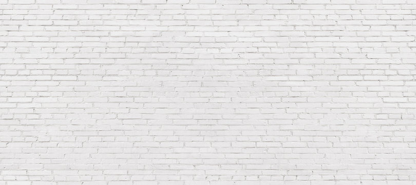 Fototapeta bielony ściana z cegieł, lekki brickwork tło dla projekta. Biały mur