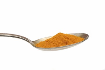 Curry powder on an old spoon