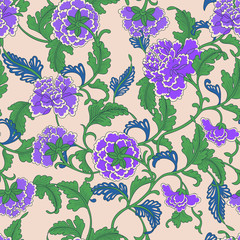 traditionally floral pattern