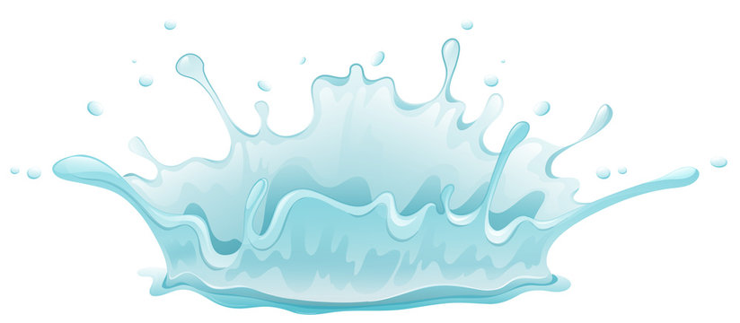 Splash of water on white background