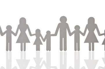 Pictogram, figures, family with many children, large family