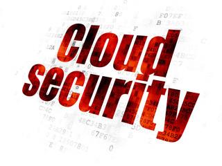 Security concept: Cloud Security on Digital background