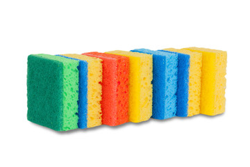 Stack of Household Cleaning Sponges for Cleaning