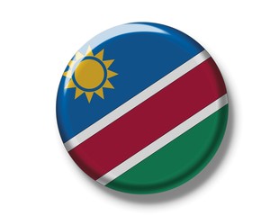 Fototapeta premium Button badge, flag of Namibia