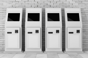 Electronic Pay Terminal. 3d Rendering
