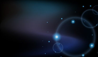Background design with bright rings in space