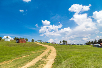 Obraz premium Sakarca Plateau with Mountain Houses