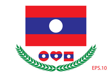 Vector illustration of Laos flag. eps 10