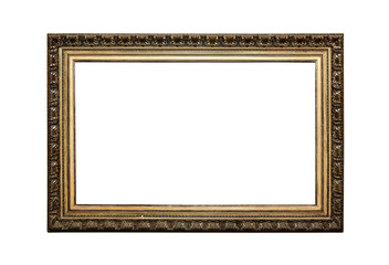 Antique Framework. Vintage picture frame isolated on white background