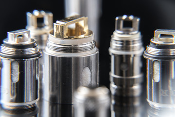 Close up on electronic cigarette coils