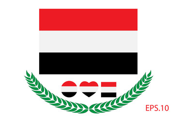 Vector illustration of  Yemen flag. eps 10