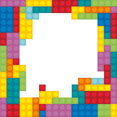 Border template with different shapes of blocks