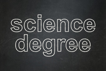 Obraz premium Science concept: Science Degree on chalkboard background